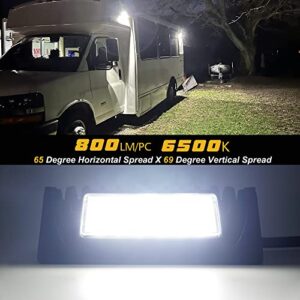 E RV LED Exterior Lights, 12V RV Porch Awning Light RVs Led Scene Lighting Fixture Replacement Kits for Trailers Campers Travel Towing Utility Vehicles