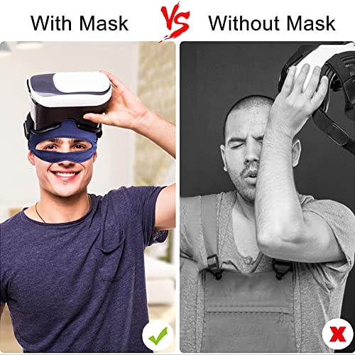 VR Eye Masks Compatible with Quest 2, Face Cover Breathable Sweat Band for VR Headset, 3 pcs in Pack