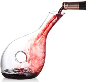 scsxgo wine decanter,crystal wine carafe decanters, wine aerator hand blown lead-free crystal glass snail shaped design,wine gift accessories