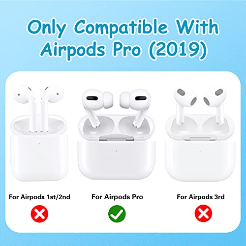 Besoar for Airpods Pro 2019/Pro 2 Gen 2022 Case Cute for Women Girls Girly Aesthetic Red Heart Cases with Keychain Buckle for Airpod Pro Pretty Lovely Silicone Cover Design Covers for Air Pods Pro…