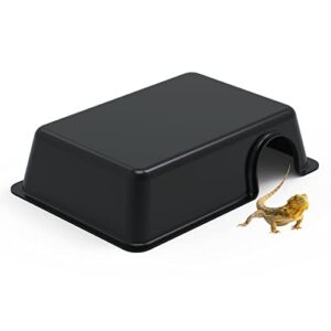 tongyong reptile leather case, snake hide，reptile container, hide，snake cage box, hide box，snake keeping skin lizard, box，container is durable and easy clean -black (ysh--20220420)