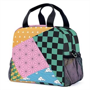zlcmmf anime reusable lunch bag portable lunch box insulated tote meal bag for women men work school picnic