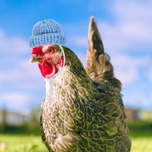 POPETPOP 10Pcs Chicken Hats for Hen Knitting Mini Hats Adjustable Pet Hats Pet Chicken Hat Decors (Mixed Style)