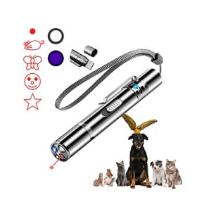 bktlcau cat laser pointer toy, pet red laser interactive toys for indoor cats dogs, laser pen kitten toys, laser pointer cat chase play, usb rechargeable
