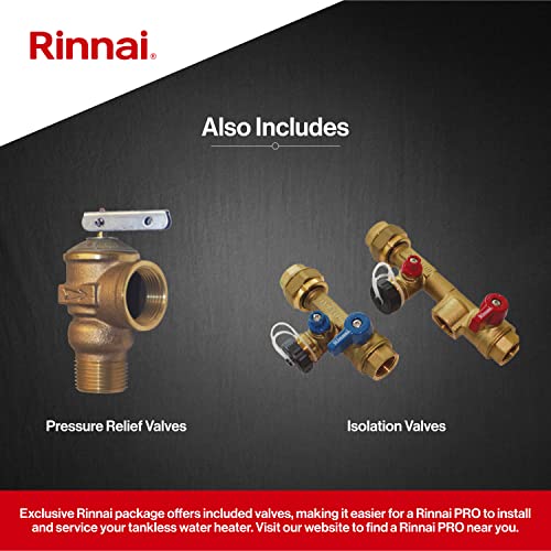 Rinnai RSC199iP Smart-Circ Condensing Gas Tankless Water Heater, Super High Efficiency Plus Propane Heater, Up to 11 GPM, Indoor Installation, 199,000 BTU