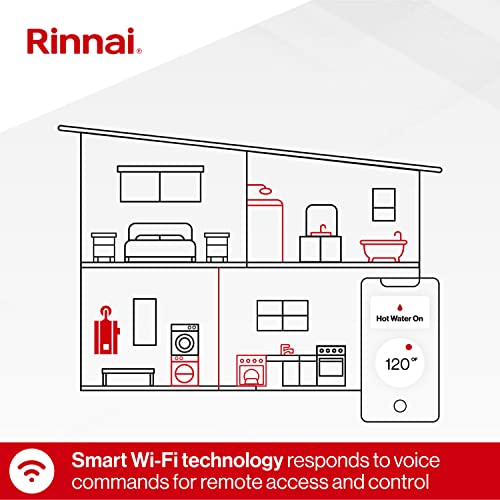 Rinnai RSC199iP Smart-Circ Condensing Gas Tankless Water Heater, Super High Efficiency Plus Propane Heater, Up to 11 GPM, Indoor Installation, 199,000 BTU