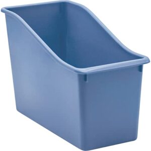 teacher created resources slate blue plastic book bin, 1 count (pack of 1)