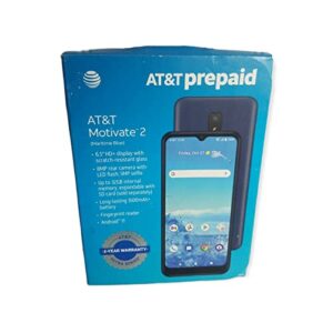 AT&T Motivate 2, 32GB, Maritime Blue - 4G LTE Prepaid Smartphone - Carrier Locked to AT&T