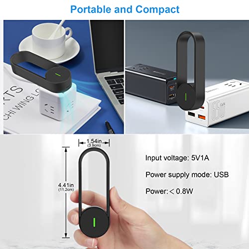 FYY Mini Air Purifier,Personal Portable Negative Ion Generator Air Purifier,Small USB Air Cleaner for Car,Bedroom, Home, Office-Black