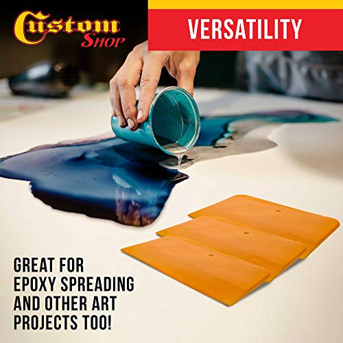 Custom Shop Multi-Layered Disposable Paper Body Filler Mixing Board Sheets (100 Sheets) with 4, 5, & 6 Inch Body Filler Spreaders for Automotive Body Fillers, Putties and Glazes