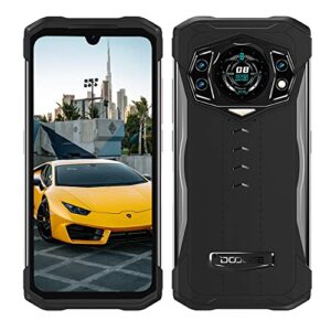 doogee s98 unlocked rugged smartphone, mtk g96 8gb+256gb android 12 ip68 waterproof phone, 64mp+20m night vision camera, 6.3"fhd+, 6000mah, global unlocked dual sim 4g rugged phone nfc otg gps, black