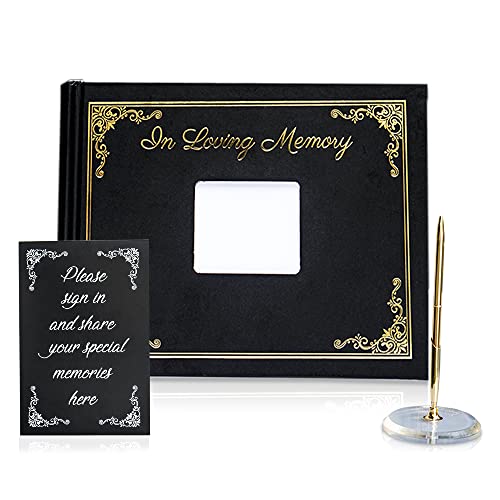 Funeral Guest Book for Memorial Service with Picture, Guest Book for Funeral with Signature Pen, Celebration of Life Guest Book, Memorial Service Guest Book, Memory Book for Celebration of Life