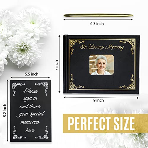 Funeral Guest Book for Memorial Service with Picture, Guest Book for Funeral with Signature Pen, Celebration of Life Guest Book, Memorial Service Guest Book, Memory Book for Celebration of Life