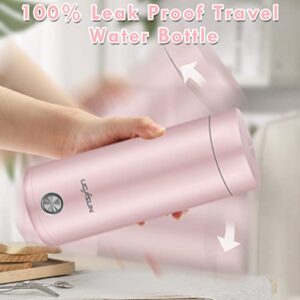 Travel Small Electric Kettle,400ml Portable Travel Kettle,Electric Water Boiler Tea Kettle,Mini Fast Boil and Auto Shut Off Water Kettle Warmer,Double Wall Insulated Coffee Tea Hot Water Heater Maker