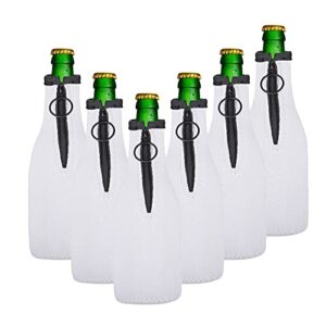 sublimation blanks beer bottle insulator sleeve, 12 pack 12oz standard beer bottle cooler covers zip-up bottle jackets personalized sublimation neoprene sleeves for summer pool beach party favors