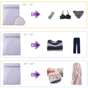 4 Pcs Mesh Laundry Bags Delicates for Washing Machine with Polyester Fine Mesh Fabric Wash Bag,Reusable and Durable Mesh Wash Bags for Lingerie,Blouse, Hosiery, Baby Clothes (1 Large, 1 Medium, 1 Small, 1 Bra bag 6 x 6 Inches)