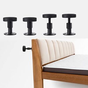 lijqci bed frame anti-shake tool 4 pack adjustable threaded metal headboard cushion stoppers protect the wall from banging (1.85-2.63in)