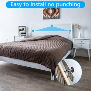 LIJQCI Bed Frame Anti-Shake Tool 4 Pack Adjustable Threaded Metal Headboard Cushion Stoppers Protect The Wall from Banging (1.85-2.63in)