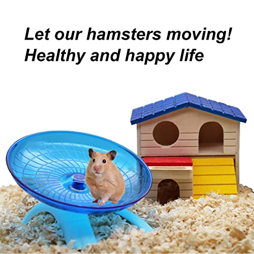 Wenriko Hamster Wheel, Hamster Flying Saucer Wheel, Hamster Exercise Wheel, Silent, Perfect Size, Super Quiet, Easy to Clean, for Dwarf Hamster, Syrian Hamster, Hermit Crab and Small Animal