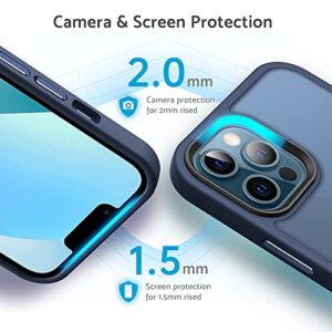 Anqrp Designed for iPhone 12/12 Pro Case, [Compatible with Magsafe] Slim Anti-Scratch Shockproof Phone Case Cover for iPhone 12/12 Pro 6.1 inch, Blue