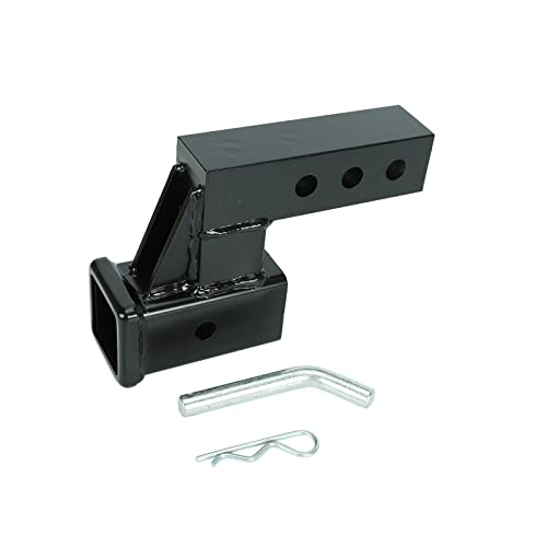 Hitch Receiver 2 Inch, Trailer 4" Drop/Rise Hitch Receiver Adapter Extension Class 3 2 Receiver Hitch with Pin and Clip