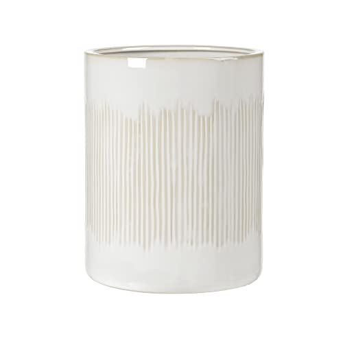 Motifeur Bathroom Wastebasket - Resin Decorative Trash Can (Ivory)…