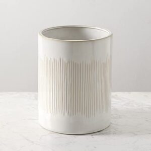 Motifeur Bathroom Wastebasket - Resin Decorative Trash Can (Ivory)…