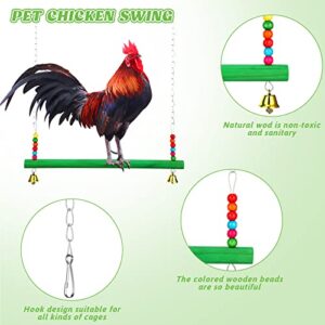 7 Packs Chicken Toys Set, Chicken Coop Accessories for Hens, Baby Chicken Xylophone Toys, Chicken Ladder Bird Swings Toy, Chicken Mirror Toys Veggies Skewer Fruit Holder Vegetable Hanging Feeder