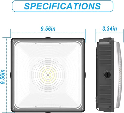 FUHAI LED Canopy Light Fixture,70W,300W HID/HPS Replacement, 9.5 x 9.5 , LED Shop Light, 5700K, AC100-277V, IP65 Waterproof YZD-2022 LED canopy light 2022