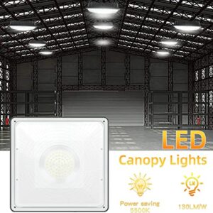 FUHAI LED Canopy Light Fixture,70W,300W HID/HPS Replacement, 9.5 x 9.5 , LED Shop Light, 5700K, AC100-277V, IP65 Waterproof YZD-2022 LED canopy light 2022