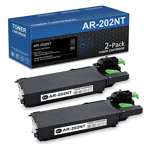 BERYINK High-Yield AR 202NT Black Toner Cartridge Compatible Replacement for Sharp AR-202NT M160 M162 M205 162 163 164 201 207 Printer, (2-Pack 14,000 Page)