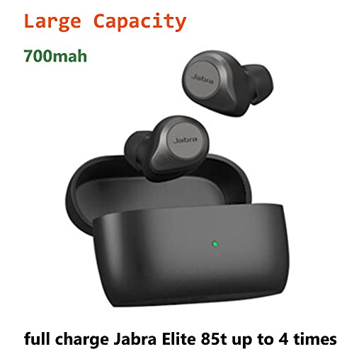 Heyeke Charging Case for Jabra Elite 85t, Replacement Charger Dock Cradle Case Cover Capacity 700mah (Earbuds Not Included)