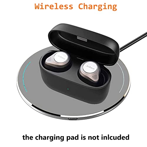 Heyeke Charging Case for Jabra Elite 85t, Replacement Charger Dock Cradle Case Cover Capacity 700mah (Earbuds Not Included)