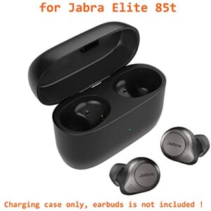 Heyeke Charging Case for Jabra Elite 85t, Replacement Charger Dock Cradle Case Cover Capacity 700mah (Earbuds Not Included)