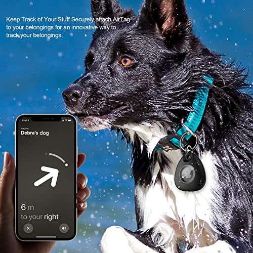 Waterproof Apple AirTag Keychain Case with Key Ring | IPX8,Ultra-Durable,Fully Enclosed | Air Tag Holder case for Luggage,Keys,Dog Collar(2 Pack)