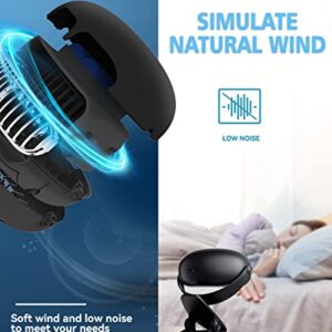 Kaylocheer Clip On Fan, Baby Stroller Fan, 4000mAh, 360° Rotation, Cool & Quiet, 3 Speeds, USB Charging, Convenient Travel Tool.(natural black)