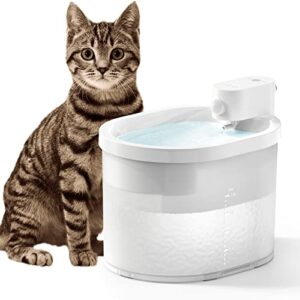uahpet cat water fountain, wireless & battery operated 67oz/2l automatic pet water fountain for cats, dogs, multiple pets