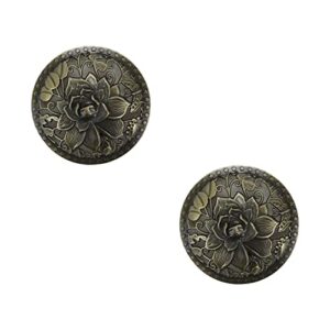 curqia 2pcs bronze single-flower style scented candles lid for christmas jar candles party favor