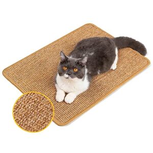 conlun cat scratcher mat,natural sisal cat scratch pad,horizontal floor cat scratching pads rug for indoor cats grinding claws nails,cat furniture protector for couch & carpets & sofas