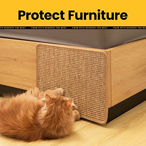 Conlun Cat Scratcher Mat,Natural Sisal Cat Scratch Pad,Horizontal Floor Cat Scratching Pads Rug for Indoor Cats Grinding Claws Nails,Cat Furniture Protector for Couch & Carpets & Sofas