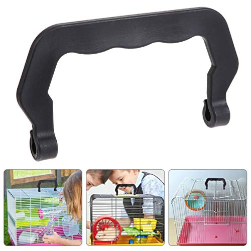 balacoo Guinea Pig Cage Handle Portable Handle Set- 10pcs Replacement Pet Cage Crate Handles- Plastic Cage Handles for Squirrel Hedgehog Rabbit Chinchilla Hamster Black Kennel Trays Replacement