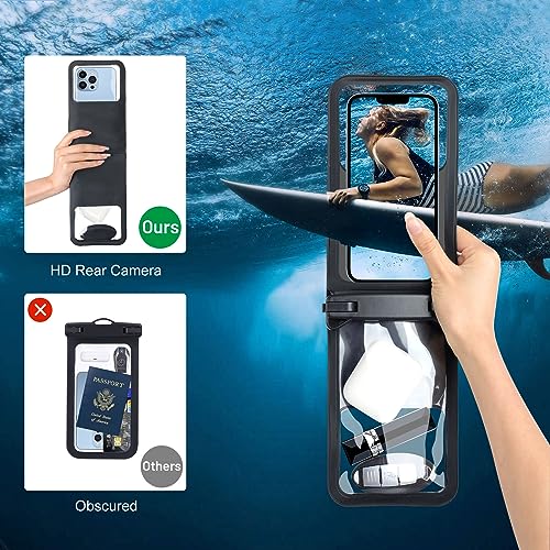 Niveaya Double Space Waterproof Phone Pouch - 2 Pack, Waterproof Phone Lanyard Case with iPhone 14/13/12/11 Pro Max/Pro/8 Plus, Galaxy S22/S21/S20/S10/Note 20/10/9 up to 7", Dry Bag for Vacation.