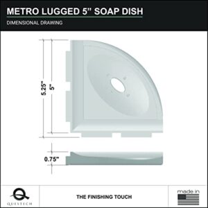 Questech Décor 8 Inch Corner Shower Shelf and 5 Inch Shower Caddy Soap Dish, Metro Lugged Back for New Construction, Mounted Bathroom Shower Organizer, Bronze Finish