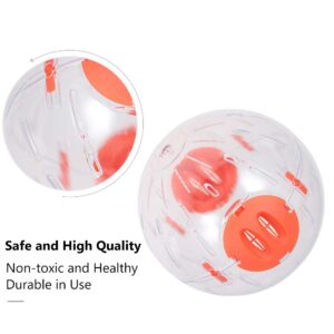 Hamster Ball Clear Plastic Sport Ball for Hamster Running Exercise Ball with Stand Small Pet Rodent Guinea Pig Mice Gerbil Jogging Ball Toy (16cm/6.3inch, Pink)