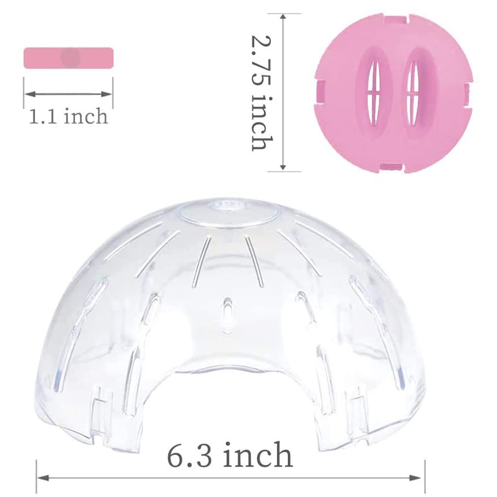 Hamster Ball Clear Plastic Sport Ball for Hamster Running Exercise Ball with Stand Small Pet Rodent Guinea Pig Mice Gerbil Jogging Ball Toy (16cm/6.3inch, Pink)