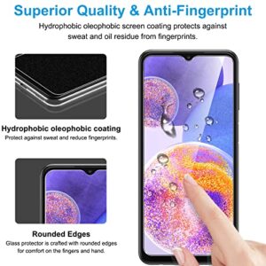 [3 Pack] for Samsung Galaxy A23 5G Screen Protector, Tempered Glass HD Clear 9H Hardness Protector Film for Galaxy A23 6.6” 2022, Anti Scratch Bubble Free Easy Install Case Friendly - Transparent