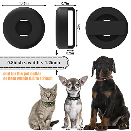 Airtag Dog Collar Holder, [3 Pack] Pawinner Silicone Case for Airtags Anti-Lost Protective Cover for Apple Air Tag GPS Finder Tracker Compatible with Pet Cat Dog Collars