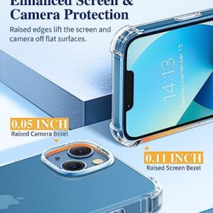 GVIEWIN Designed for iPhone 13 Case 6.1 Inch, with Tempered Glass Screen Protector + Camera Lens Protector Clear Soft & Flexible Shockproof Transparent Protective Bumpers Phone Cover（Clear）