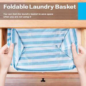 Twoyu 4 Pack Large 75L Laundry Basket ，Waterproof,Collapsible Laundry Hamper with Extended Handles ，Laundry Baskets Organization for Clothes in the Family Dorm (4 Colour)