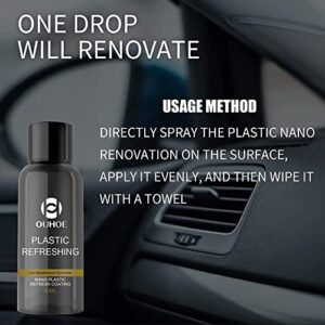 Lotifie Car Plastic Parts Refurbish Agent - Car Refurbishment Cleaning Agent,Car Plastic Refreshing Nano Plastic Refreshing, Car Restorer Cream Quick Restorer (50ML-3PC)